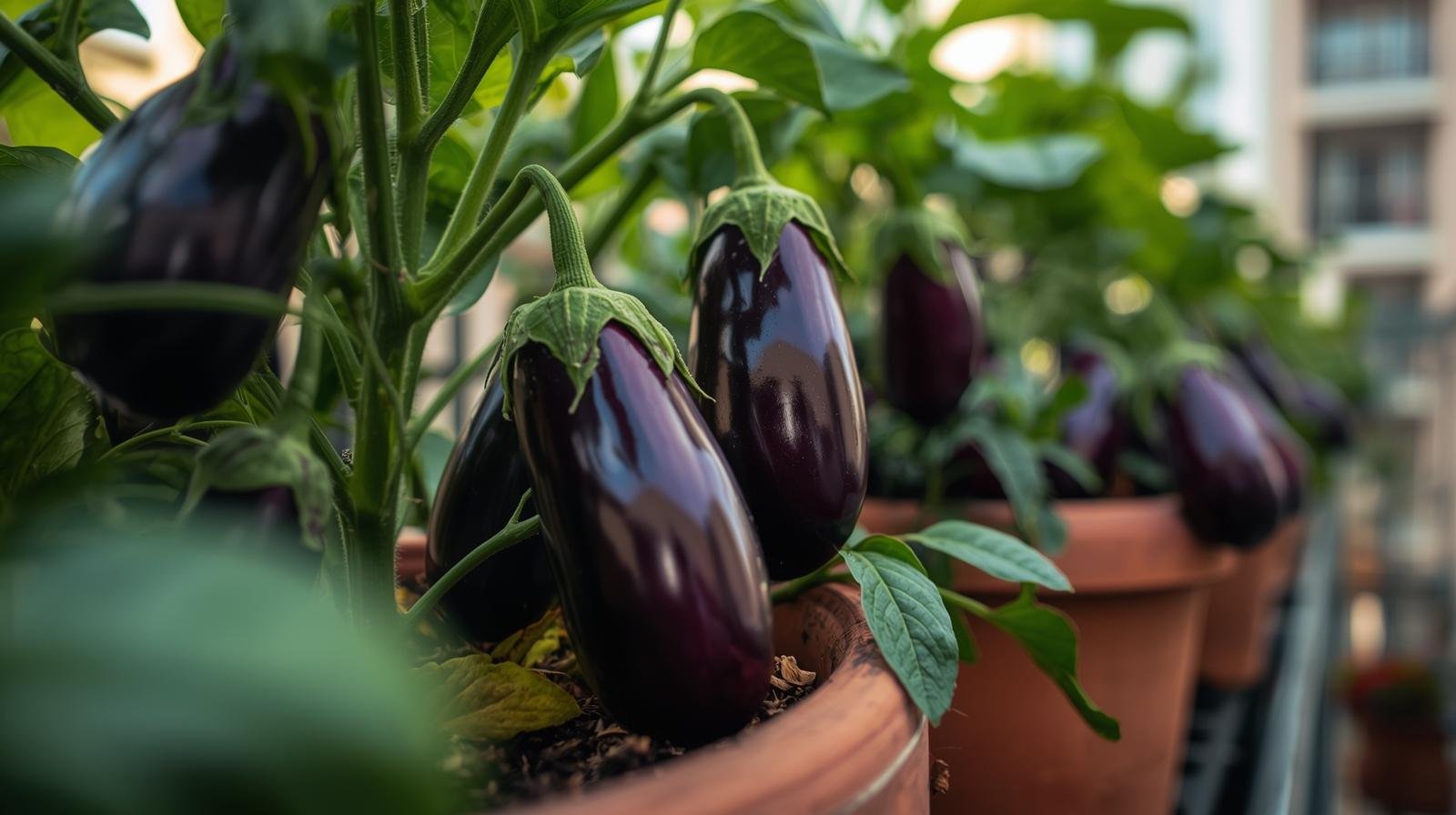 A Beautiful Balcony Method for Year-Round Eggplants