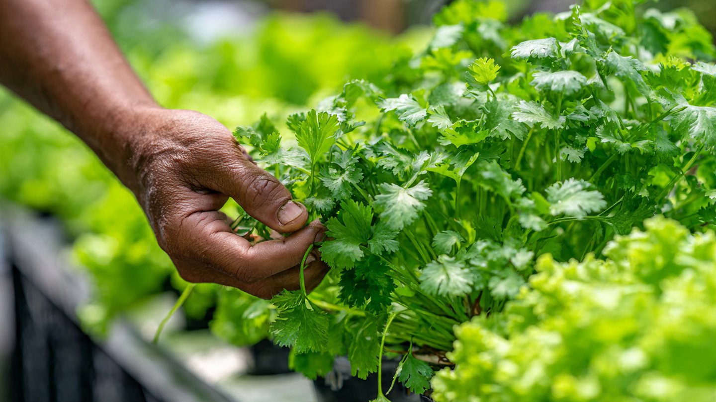 Exploring the Benefits of Hydroponic Cultivation for Growing Fresh Coriander at Home