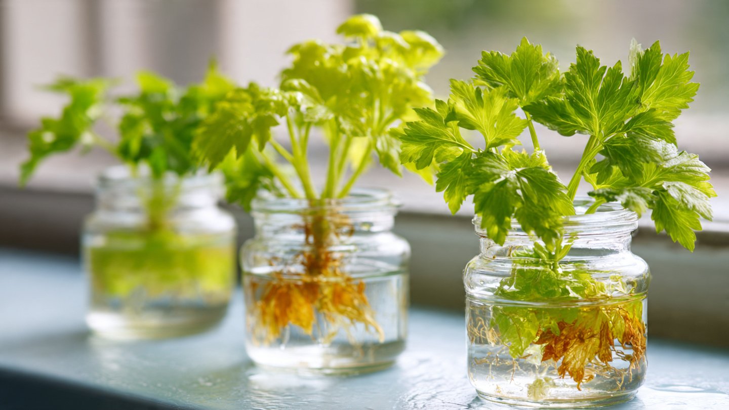 The Simple Trick to Regrow Celery Leaves Using Water and Sunshine
