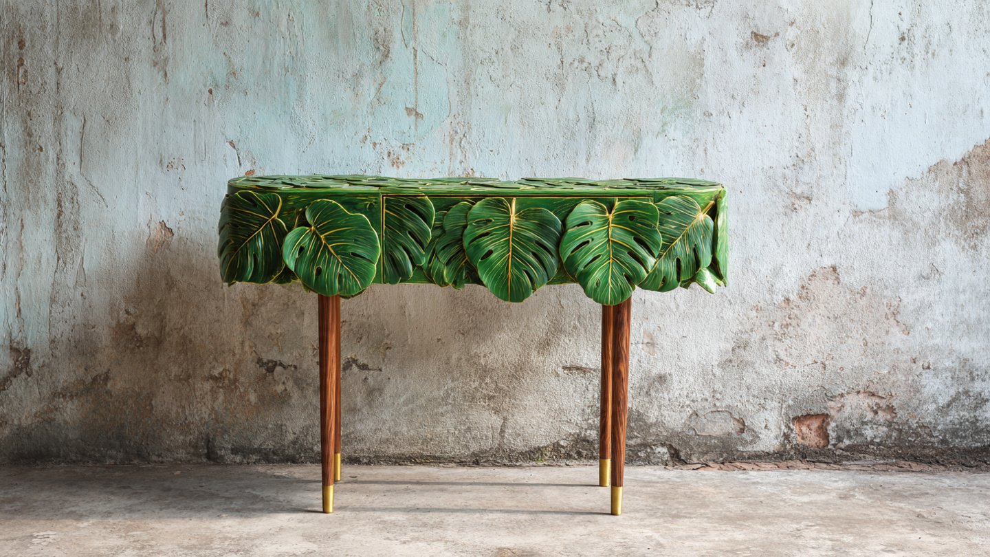 How Can You Transform Your Console Table with a Bold Monstera?