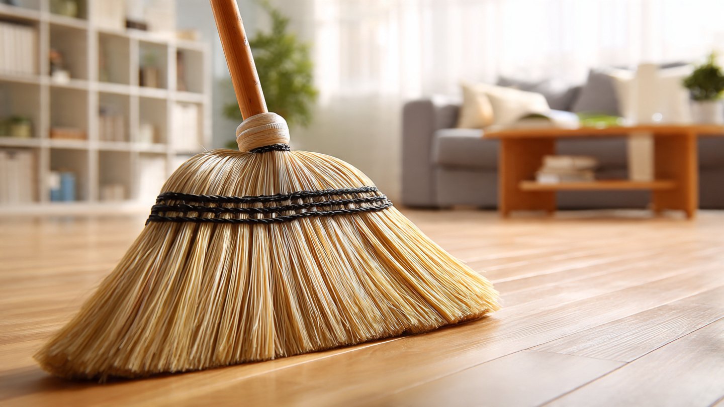 Effective Broom Technique Enhances Cleaning Reach and Efficiency