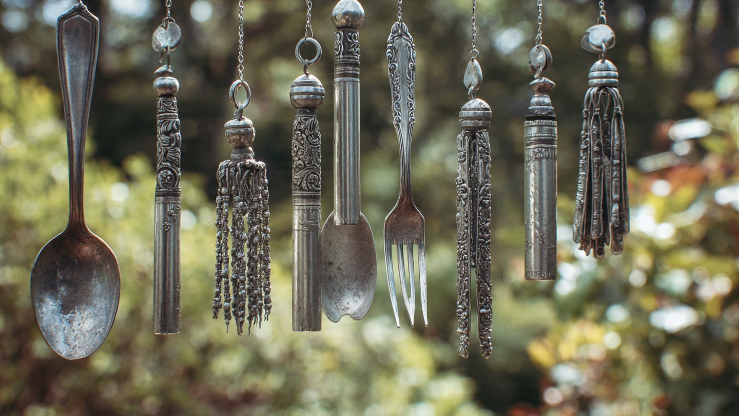 How Can You Transform Old Silverware into a Unique Garden Wind Chime?